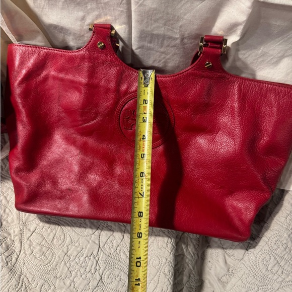 Red Tory Burch leather tote - Picture 3 of 4